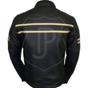 Men’s Black Retro Leather Biker Jacket