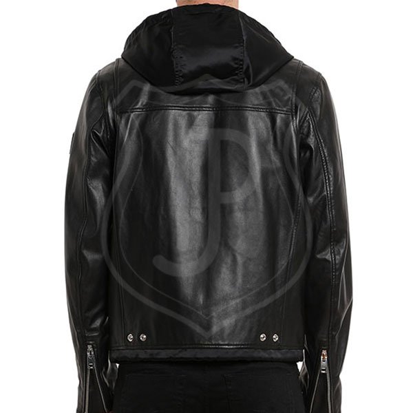 Red and White Stripped Hooded Jacket - Image 3