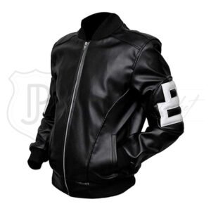8 BALL BOMBER STYLE LEATHER JACKET