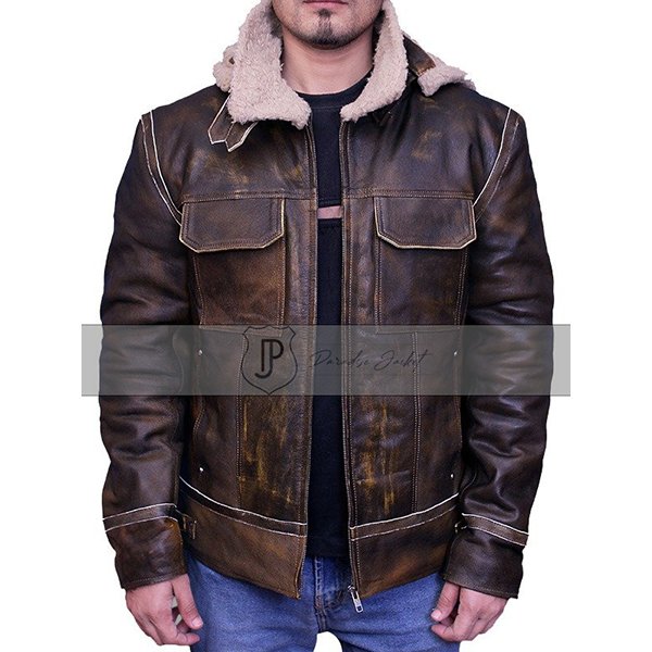 Aviator Leather Bomber Jacket