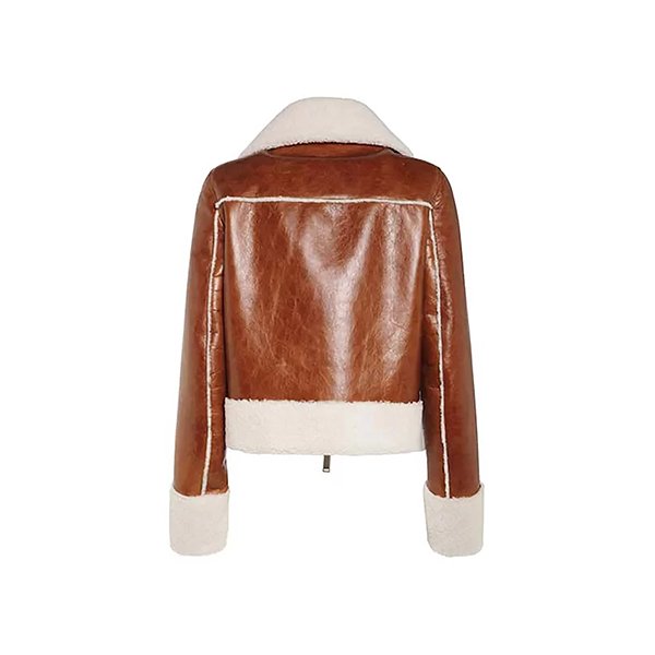 Women's B3 Shearling Brown Leather Aviator Jacket