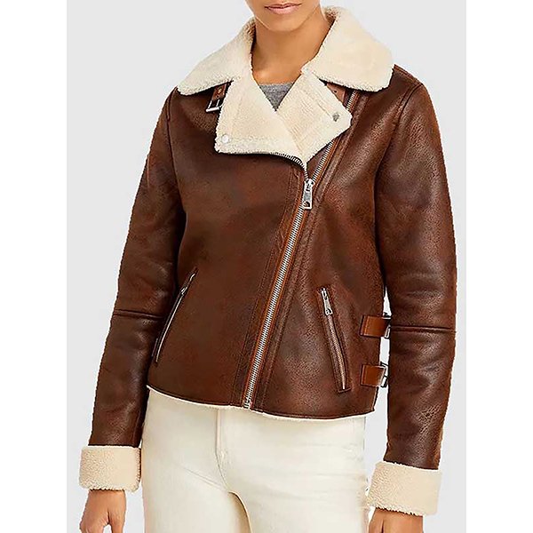 Women's Shearling Motorcycle Jacket