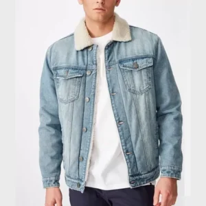 Black Panther Erik Killmonger Trucker Blue Denim Jacket
