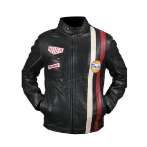 LE MANS STEVE MCQUEEN LEATHER JACKET BLACK