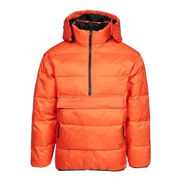 ORANGE HOODED PUFFER JACKET