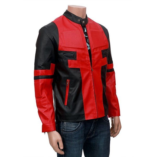 Ryan Reynolds Red And Black Deadpool Jacket