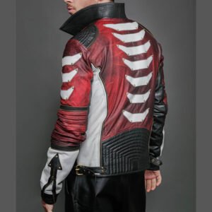Lee Red Mens Leather Motorcycle Jacket