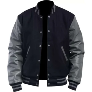 Men’s Black and Grey Varsity Jacket