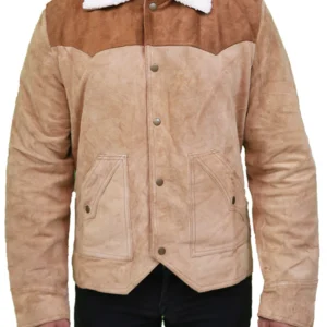 Yellowstone S03 John Dutton Genuine Men’s Suede Leather Jacket