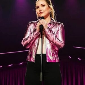 Have It All Taylor Tomlinson Pink Leather Jacket