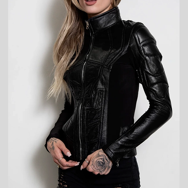 Womens Black Widow Leather Jacket