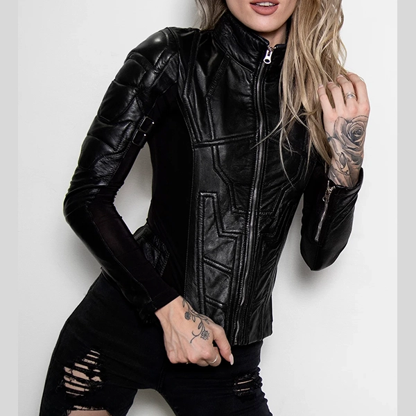 Womens Black Widow Leather Jacket