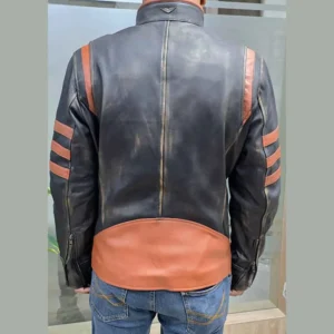 X Men Brown Leather Logan Wolverine Jacket