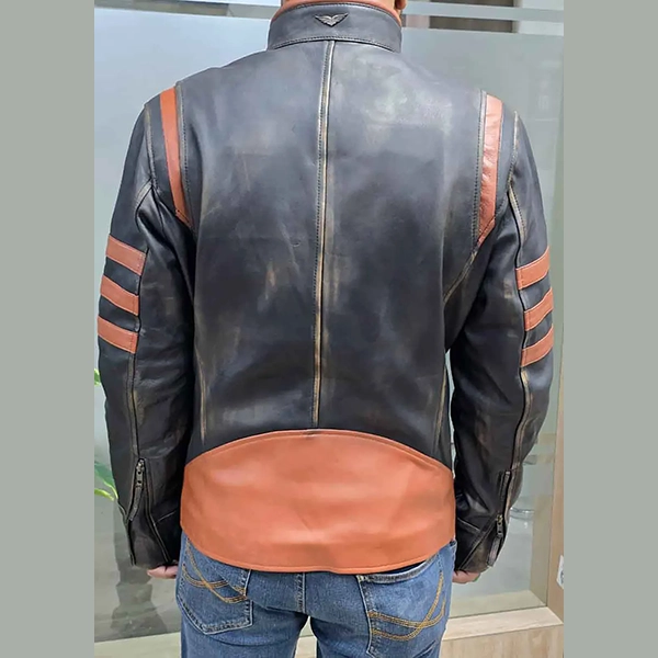 X Men Brown Leather Logan Wolverine Jacket