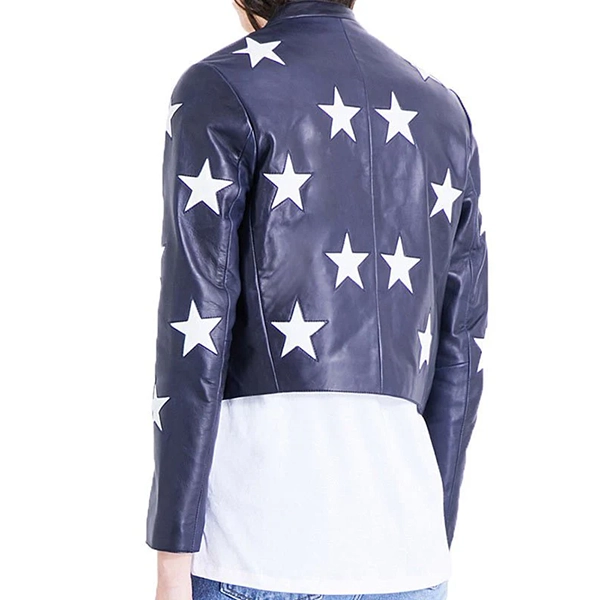 Cheryl Blossom Riverdale Star Printed Leather Jacket