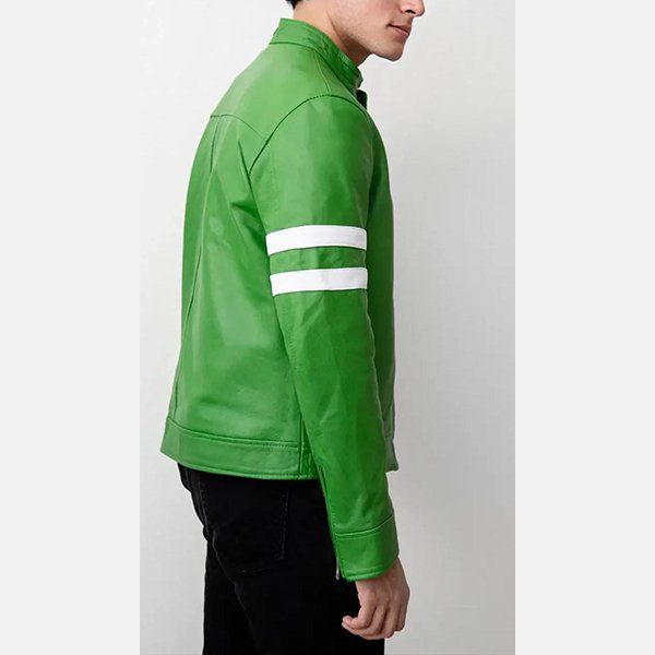 Mens Alien Green 10 Leather Jacket