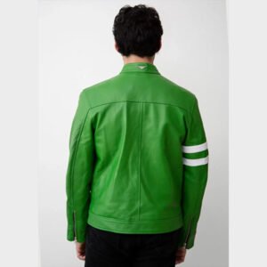 Mens Alien Green 10 Leather Jacket
