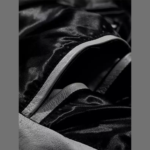 MEN’S SMOKE GRAY QUILTED BIKER WEATHERED LEATHER JACKET