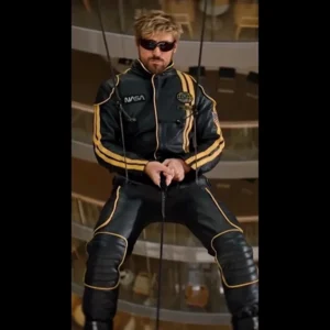 RYAN GOSLING THE FALL GUY BLACK LEATHER JUMPSUIT