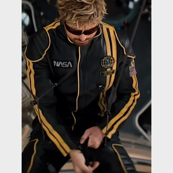 Ryan Gosling The Fall Guy Black Leather Jumpsuit