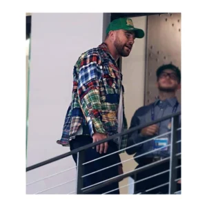 TRAVIS KELCE CHECKED STITCHWORK JACKET