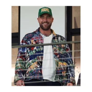 TRAVIS KELCE CHECKED STITCHWORK JACKET