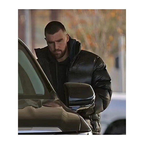 Travis Kelce Black Puffer Jacket
