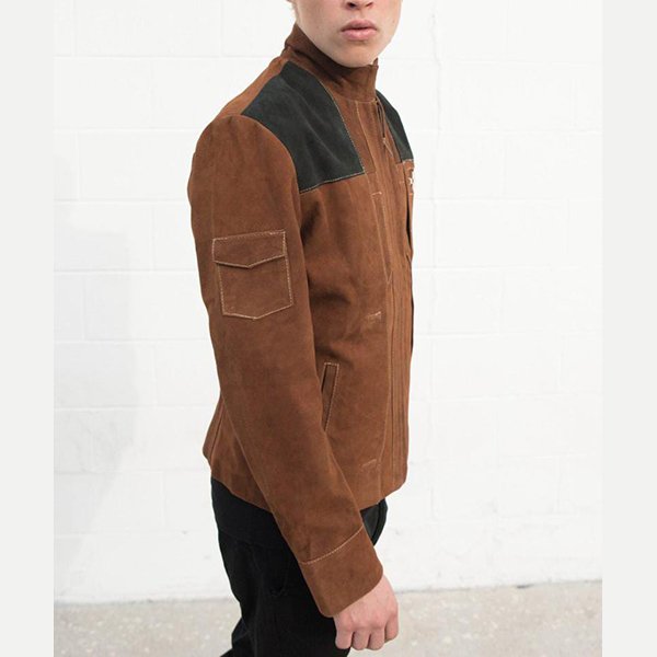 Mens Han Solo Brown Suede Leather Jacket