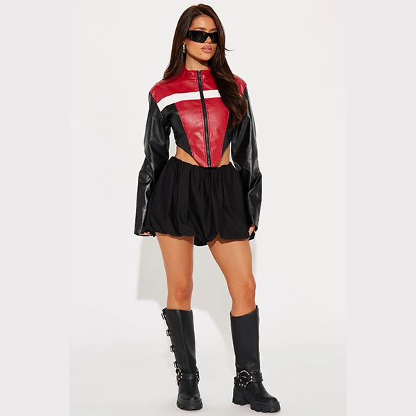 Crossed The Line Faux Leather Jacket