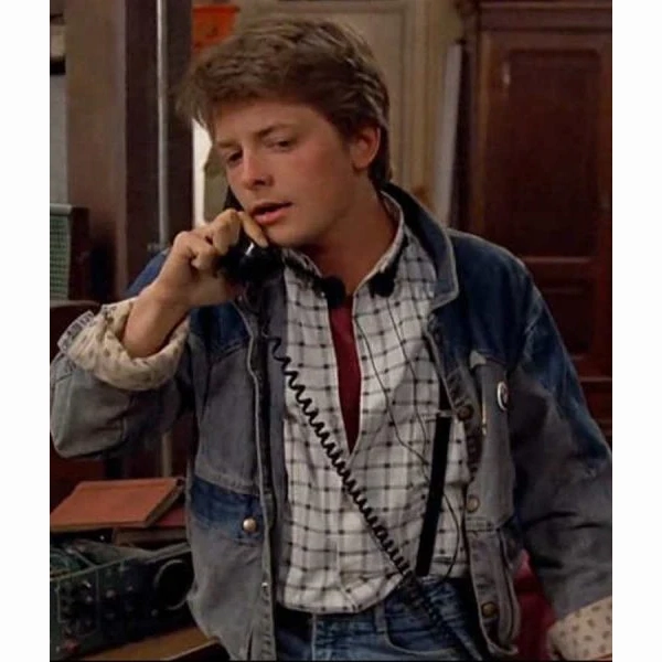 Back to The Future Marty Mcfly Denim Jacket