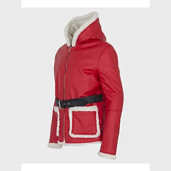 Santa Claus Red Leather Jacket