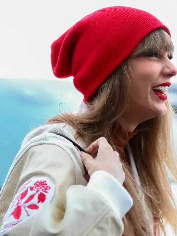 CTFL Taylor Swift Red Star White Varsity Jacket