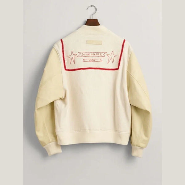 CTFL Taylor Swift Red Star White Varsity Jacket