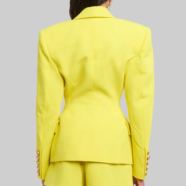 Bella Thorne Yellow Wool Blazer