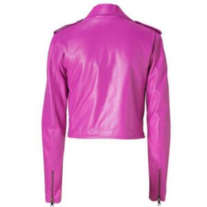Jessica Alba Pink Leather Jacket