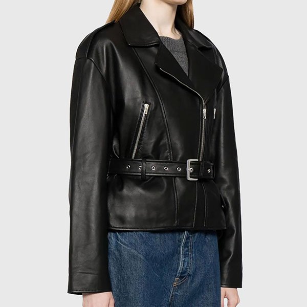 Lucy Hale Black Biker Jacket