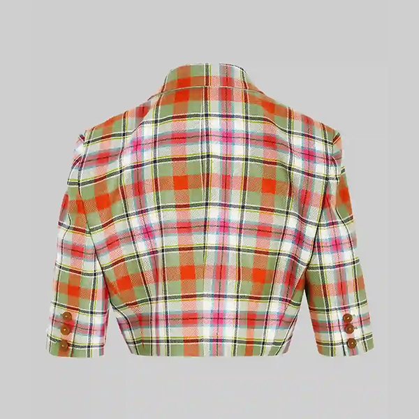 Taylor Swift Cropped Plaid Blazer