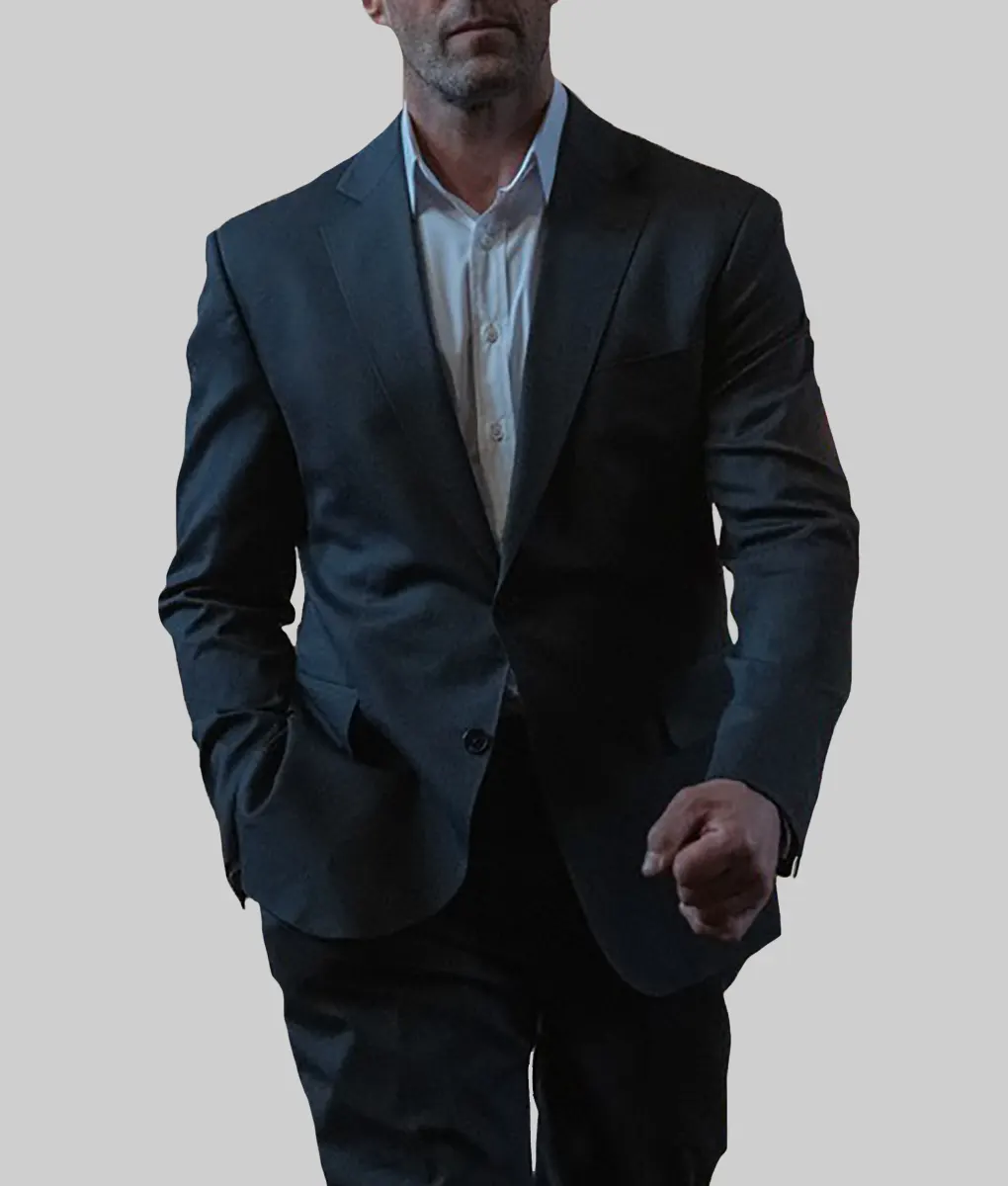A Working Man Jason Statham Black Blazer