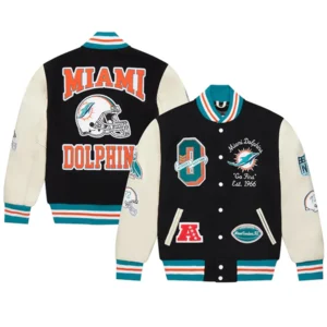 Men’s Miami Dolphins OVO Black Varsity Jacket