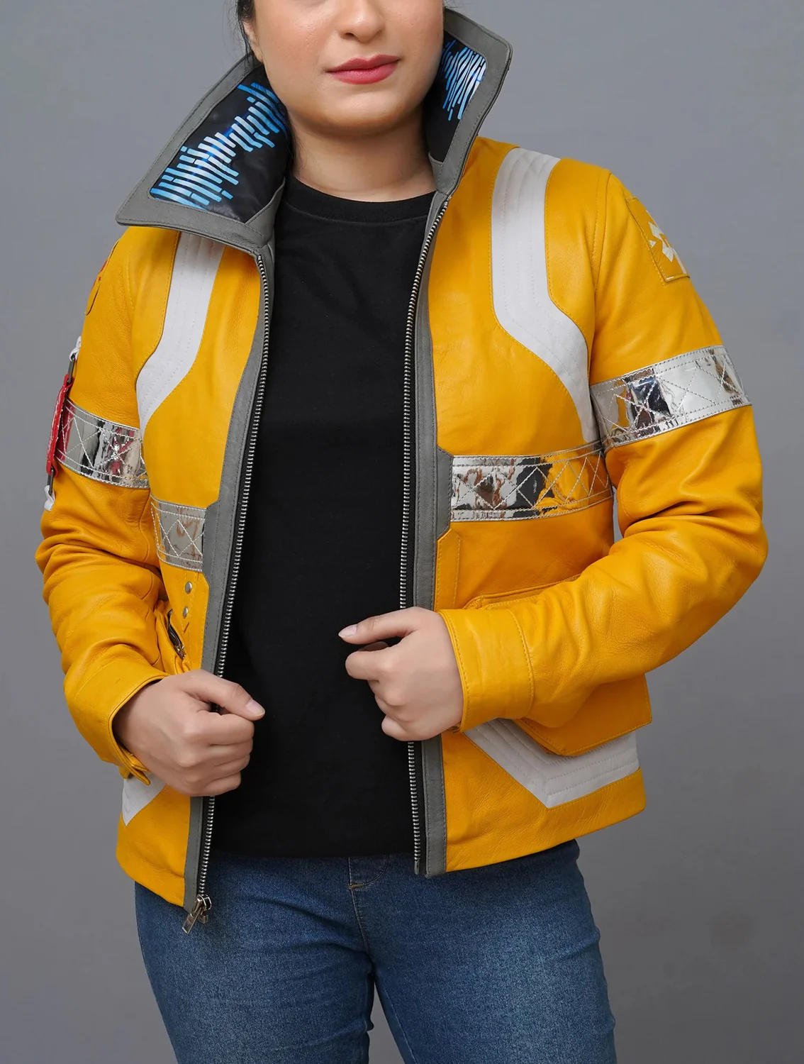 David Martinez Inspired Yellow Cosplay Leather Jacket