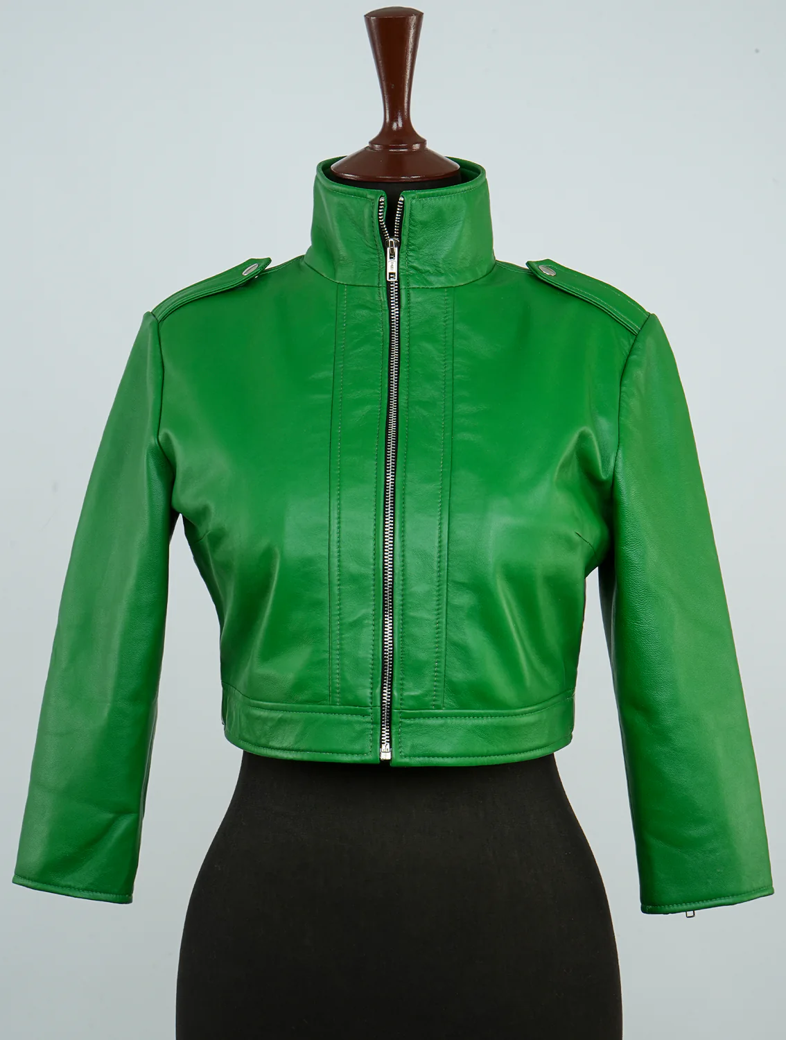 Blue Mary Fatal Fury- KOF Inspired Green Cosplay Leather Jacket