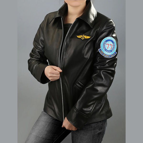 Kelly Mcgillis Top Flight Leather Jacket