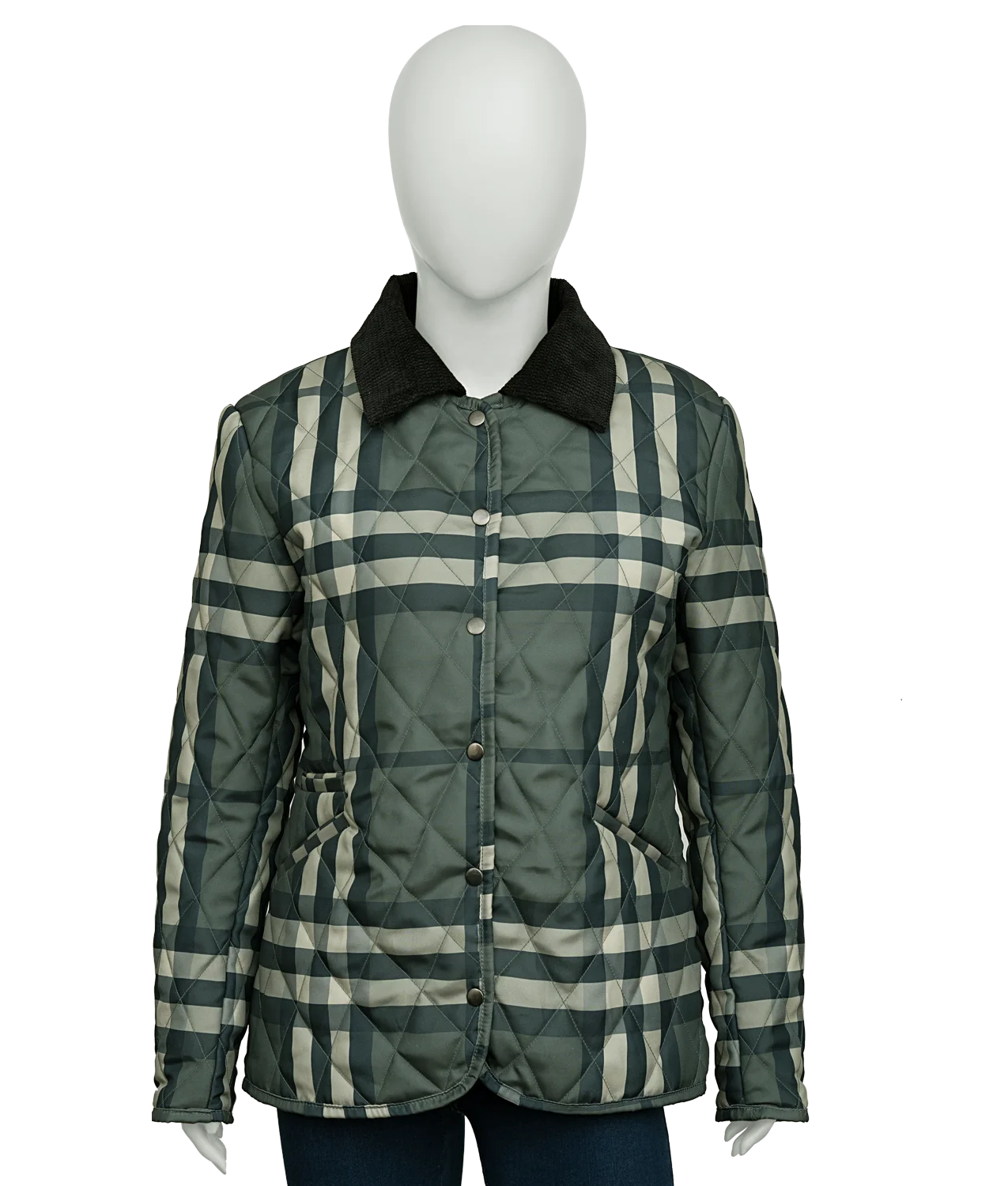 Women’s Quilted Green Checked Jacket