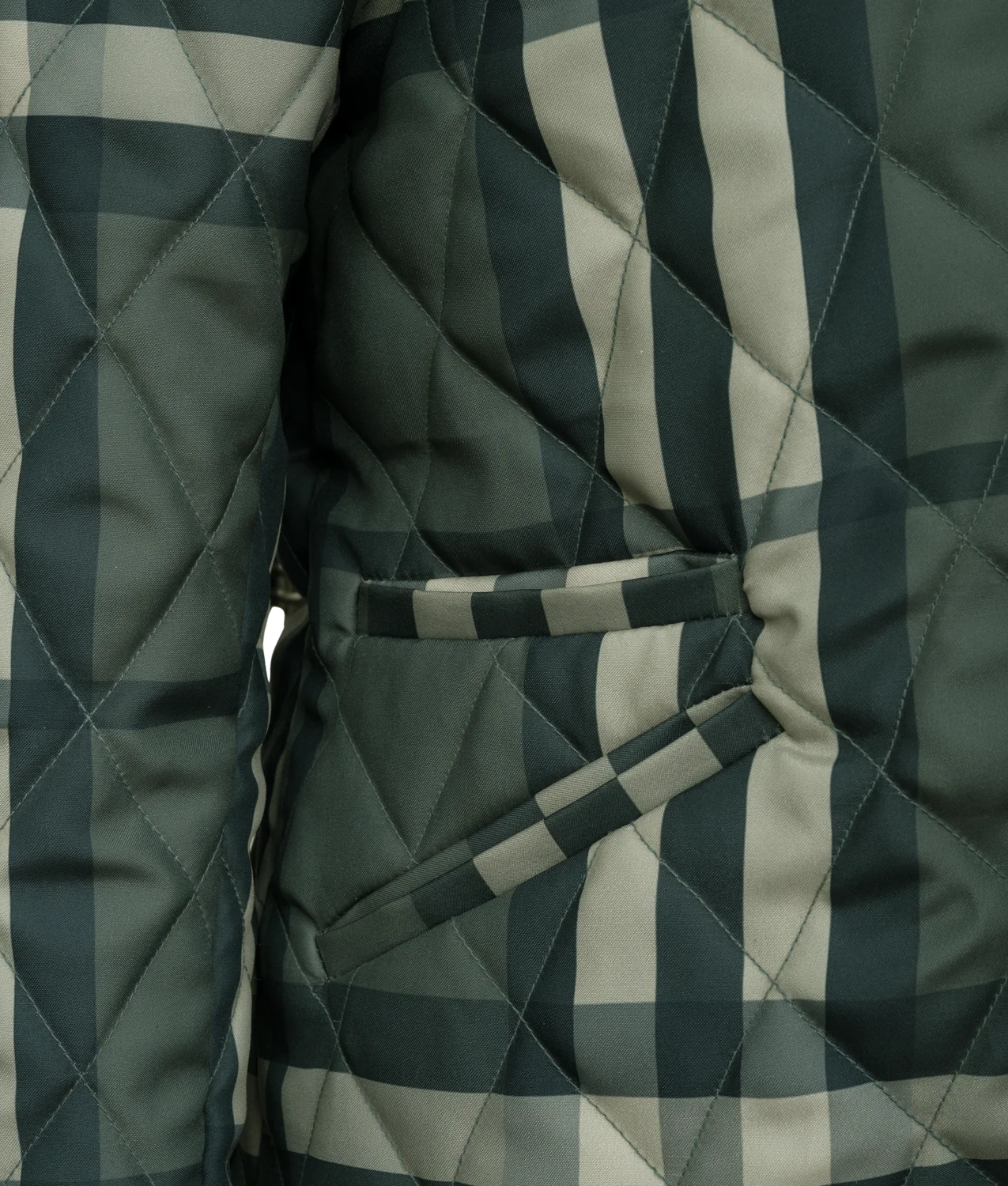 Women’s Quilted Green Checked Jacket