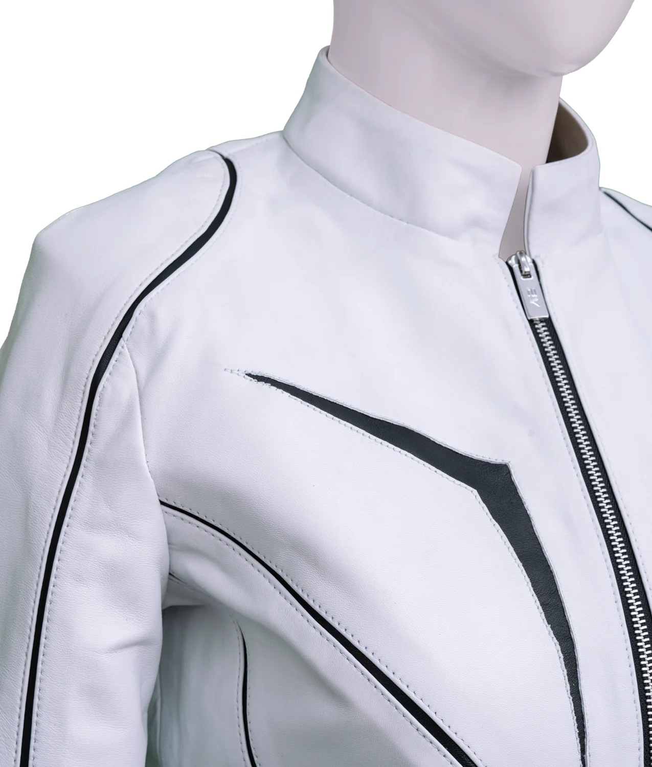 Women’s Space X White Leather Jacket
