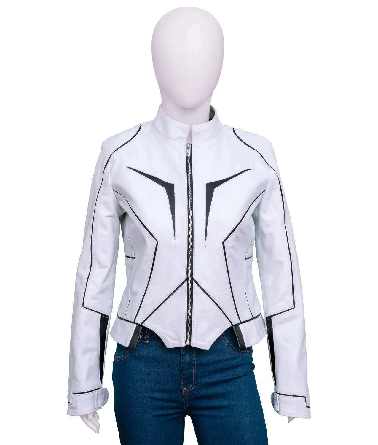 Women’s Space X White Leather Jacket