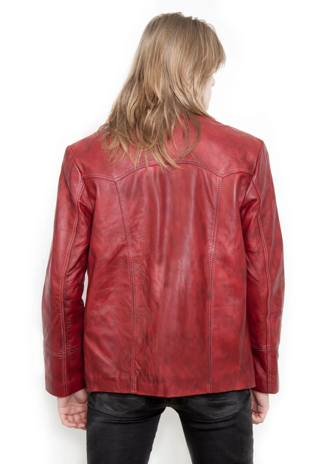 Tyler Durden Fight Club Red Leather Jacket