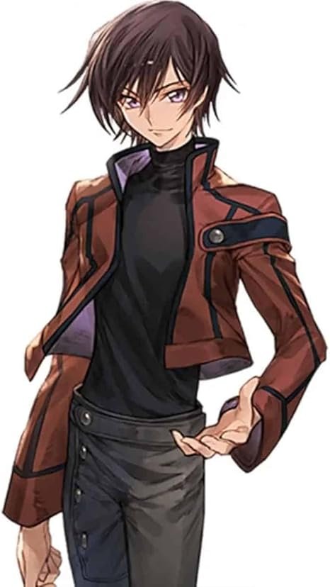 Handmade Code Geass Lelouch Vi Britannia Zero Brown Leather Jacket