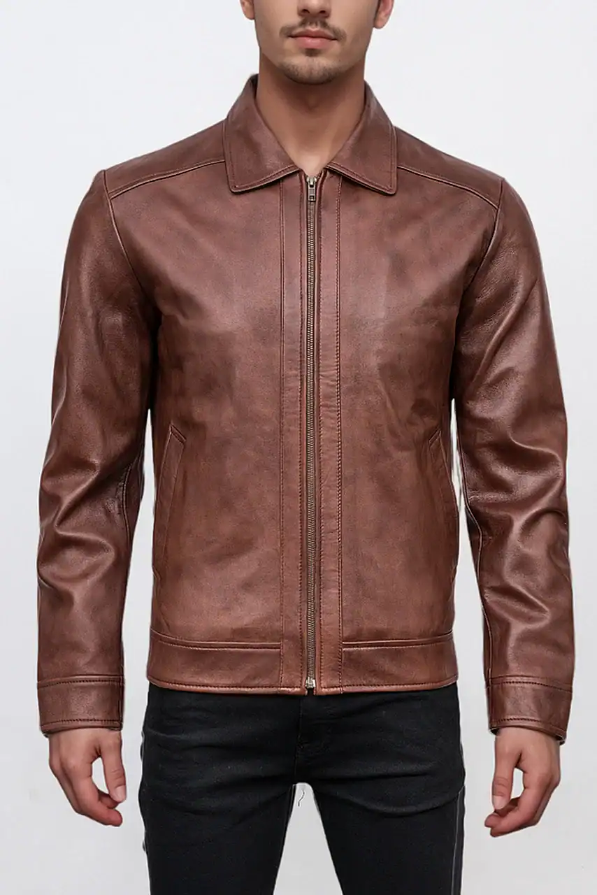 Ember Brown Leather Jacket