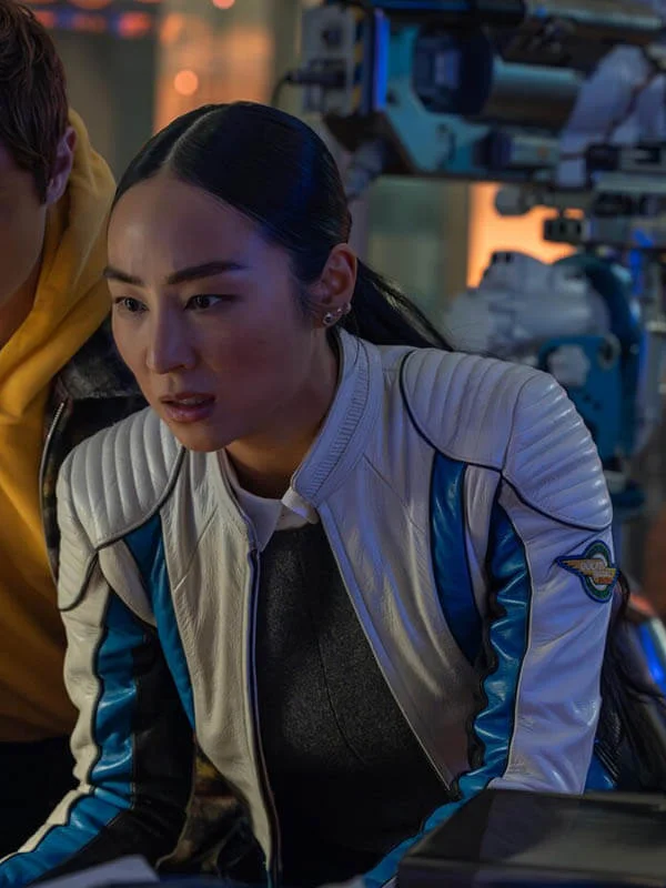 Eve Kim Tron: Ares 2025 Greta Lee Leather Jacket